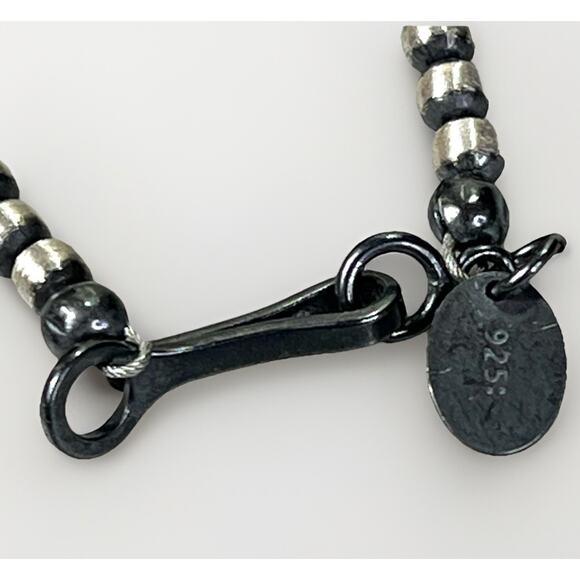 Sterling Silver NAVAJO PEARL & Palomino Turquoise Beaded 17” Necklace .925 NEW - Picture 10 of 13